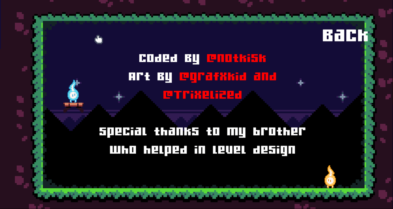 Fire and Ice Twins Game Beat Screen Screenshot.