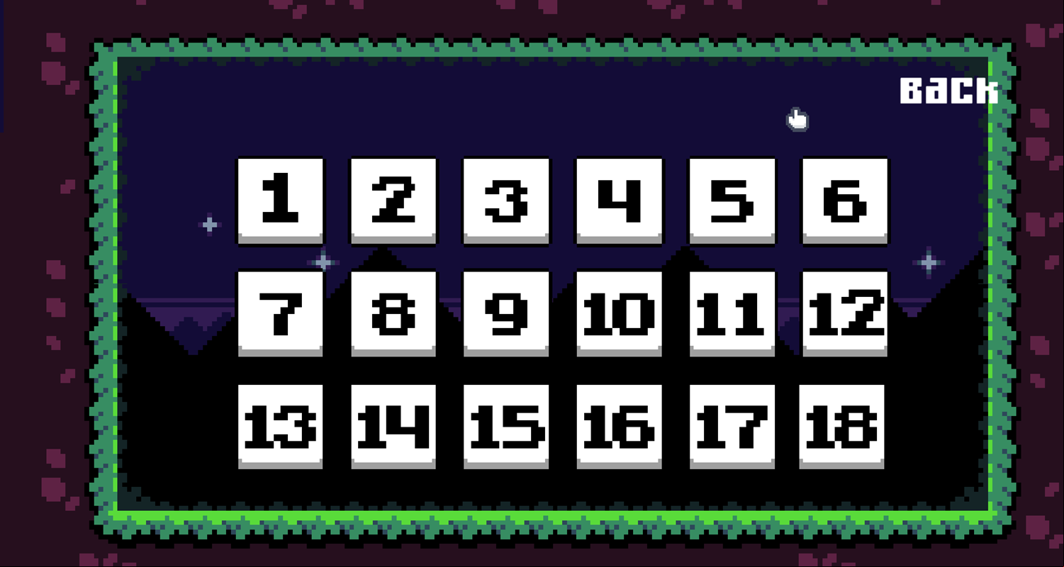 Fire and Ice Twins Game Level Select Screen Screenshot.