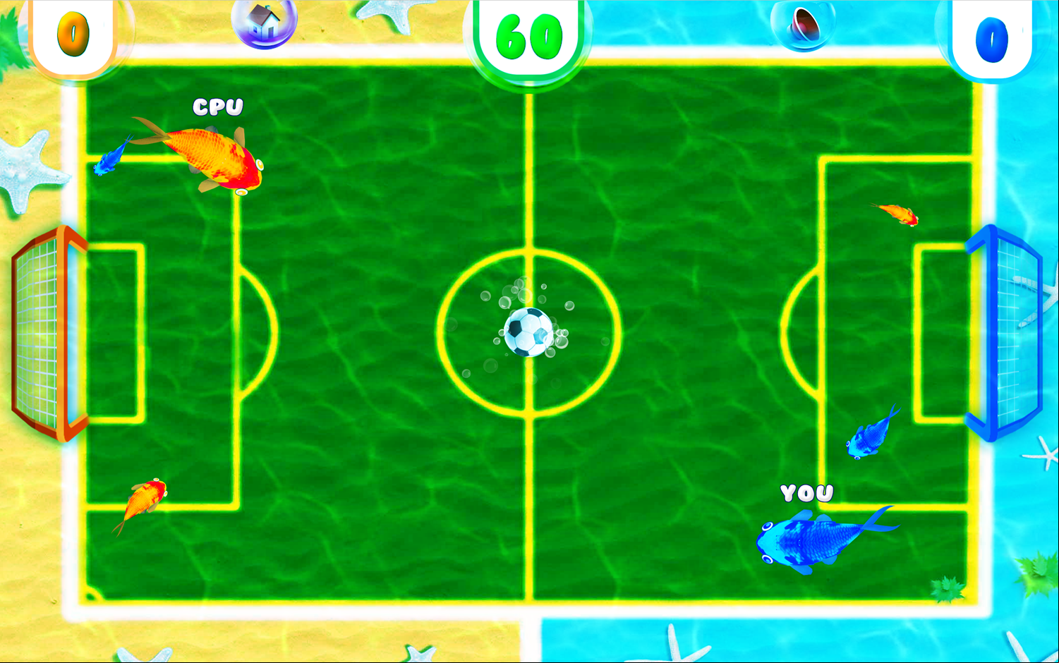 Fish Soccer Game Screenshot.