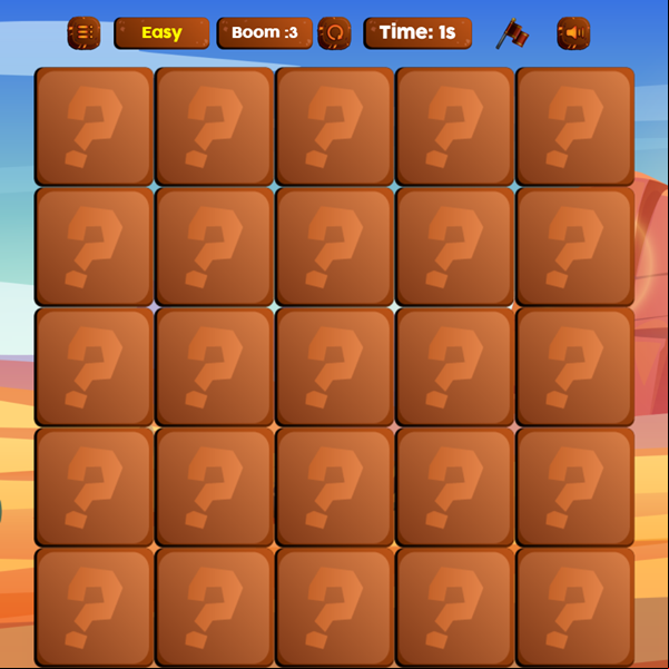 Flag Bomb Game Start Screenshot.