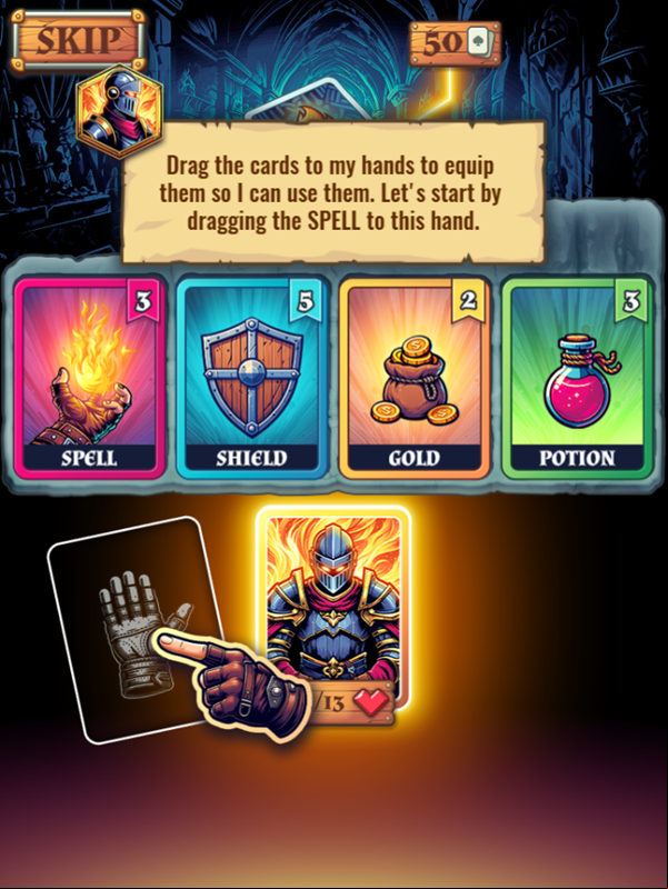 Flames and Fortune Game How To Equip Screenshot.