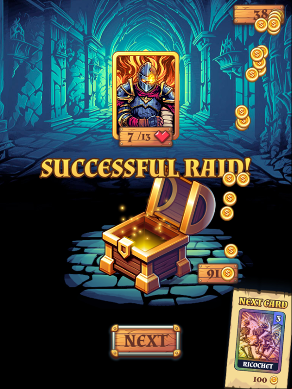 Flames and Fortune Game Successful Raid Screenshot.
