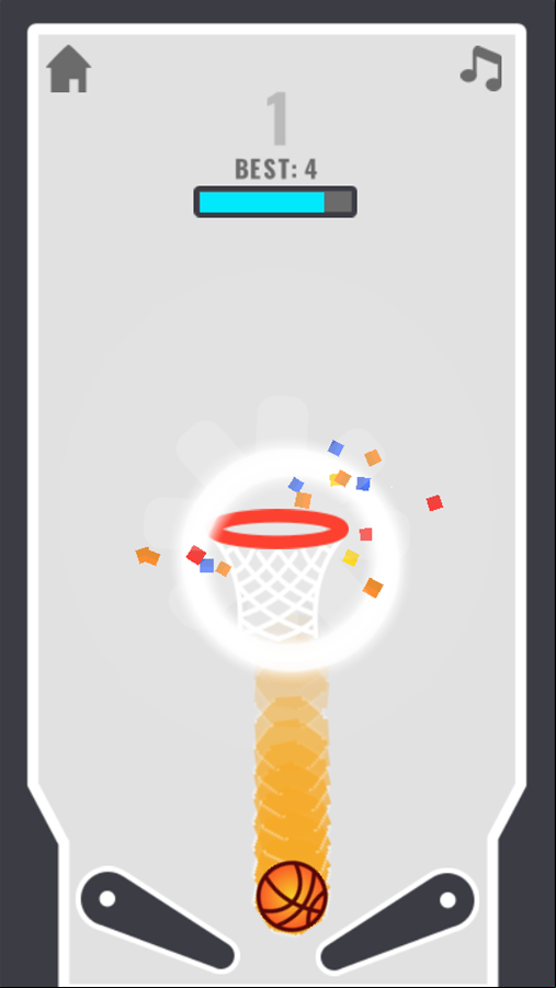Flipper Dunk Game Score Screenshot.