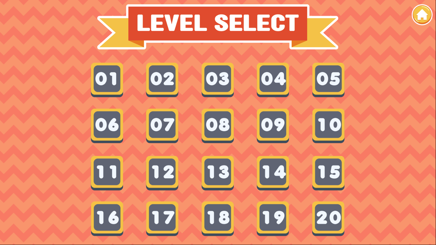 Floor is Lava Game Level Select Screen Screenshot.