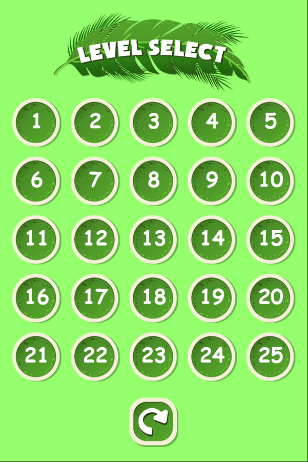 Flowers and Rabbits Game Level Select Screen Screenshot.