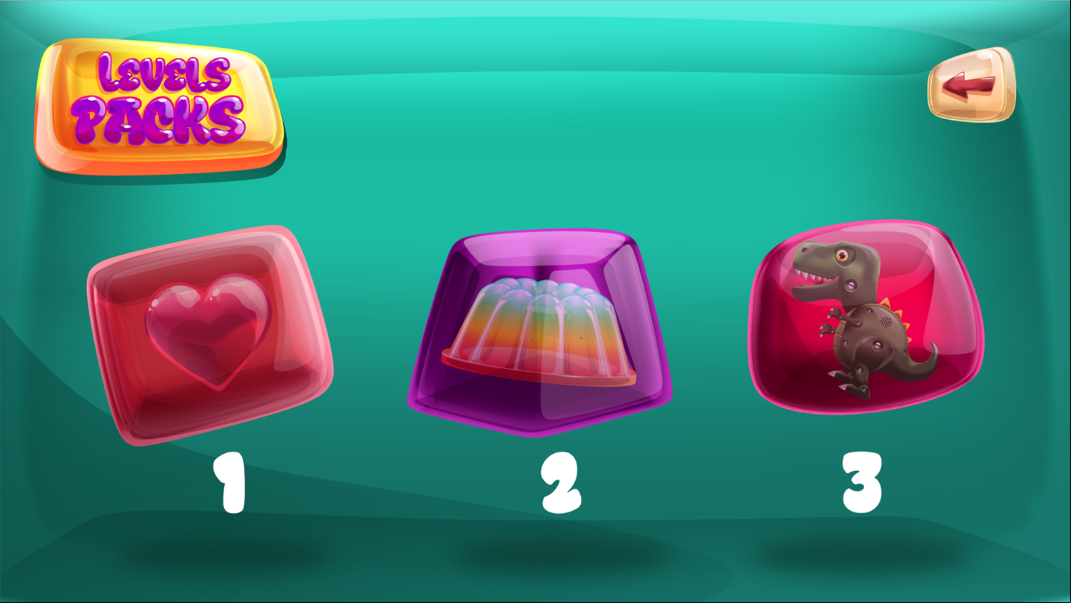 Fluffy Jelly Cat Game World Select Screen Screenshot.