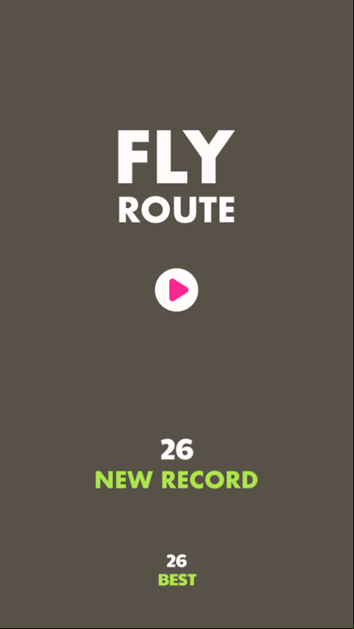 Fly Route Game Score Screenshot.