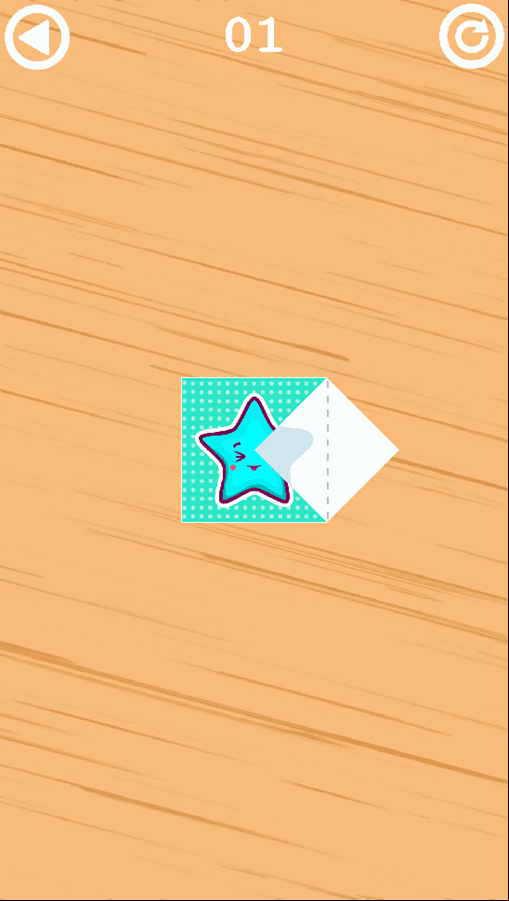 Fold Paper Game Level Play Screenshot.