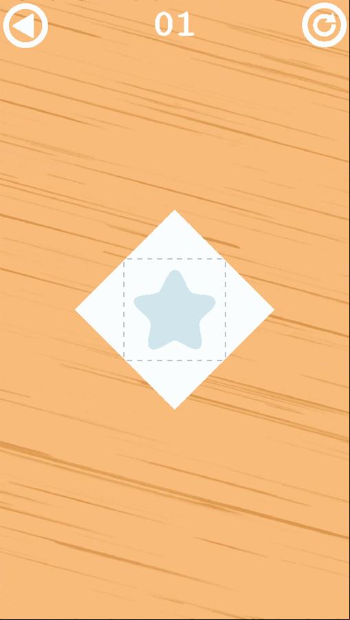 Fold Paper Game Level Start Screenshot.