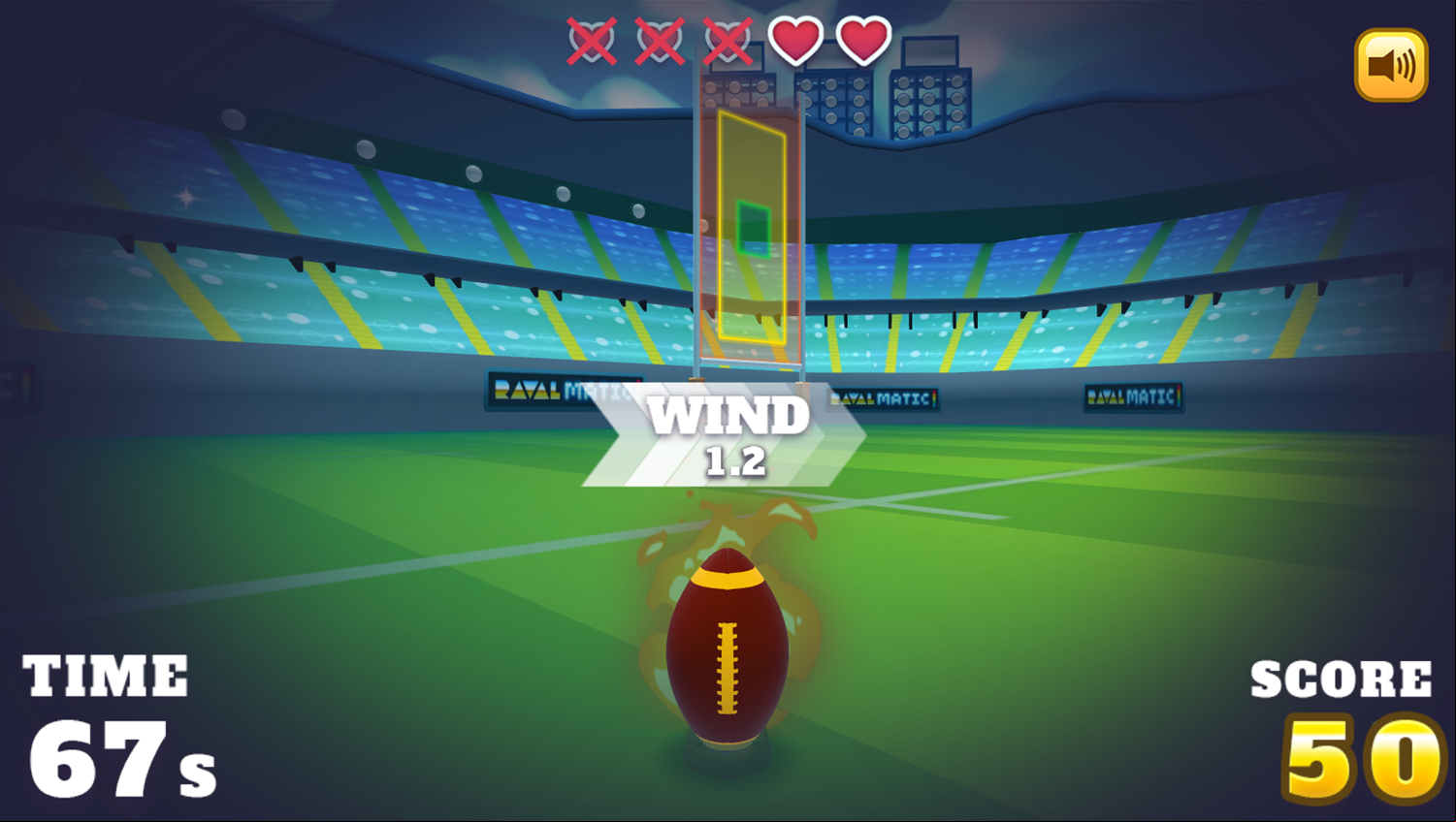 Football Kickoff Game Bonus Points Screenshot.