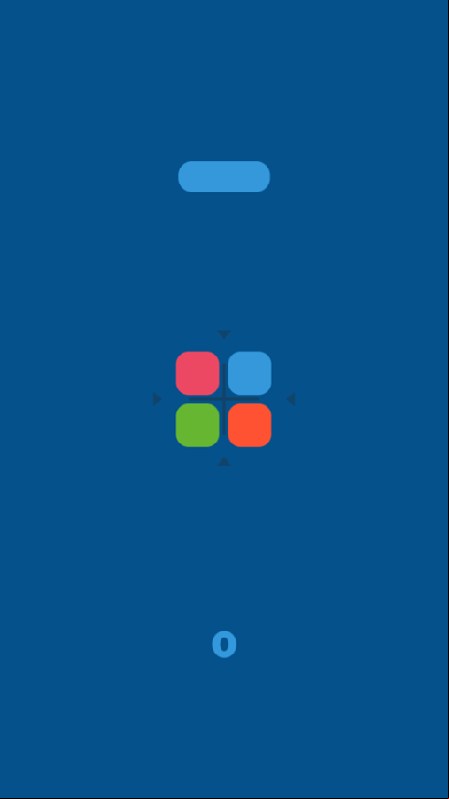Four Cubes Game Start Screenshot.