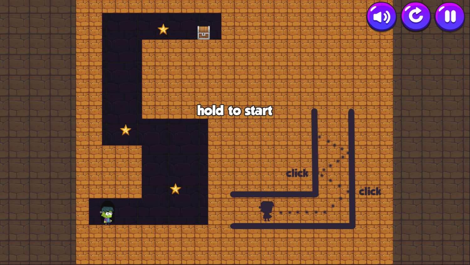 Frankenstein Adventures Game Level Start Screenshot.