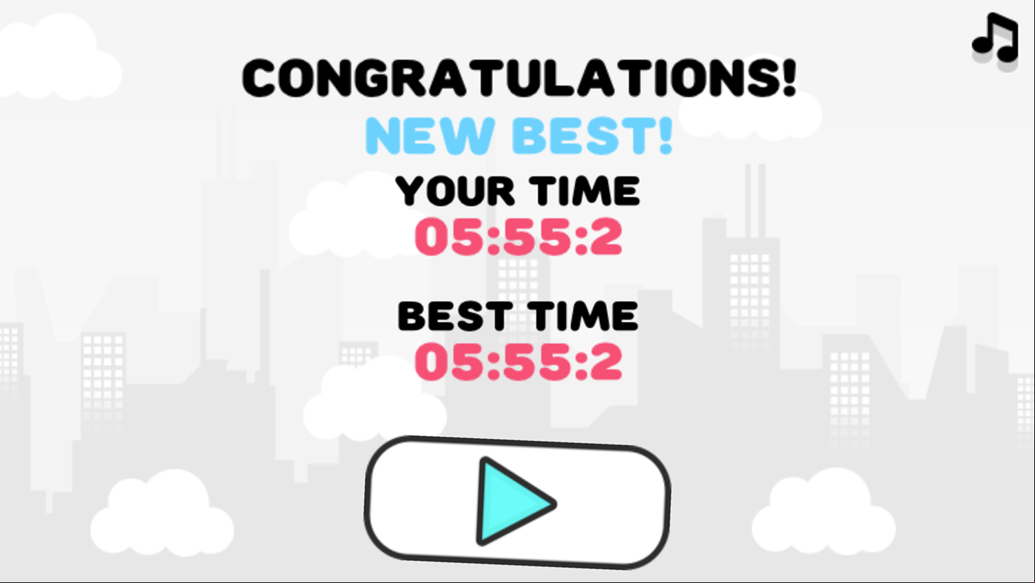 Freehead Skate Game Beat Screen Screenshot.