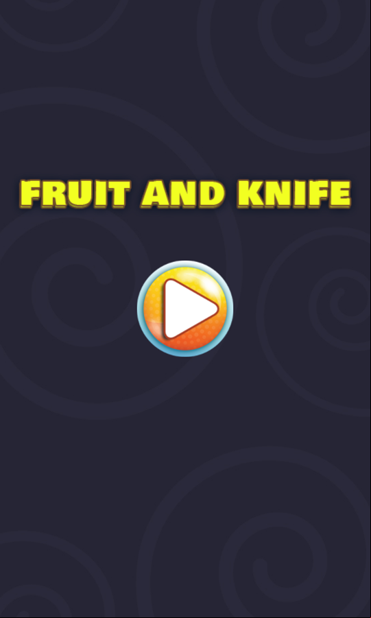 Fruit And Knife Game Welcome Screen Screenshot.