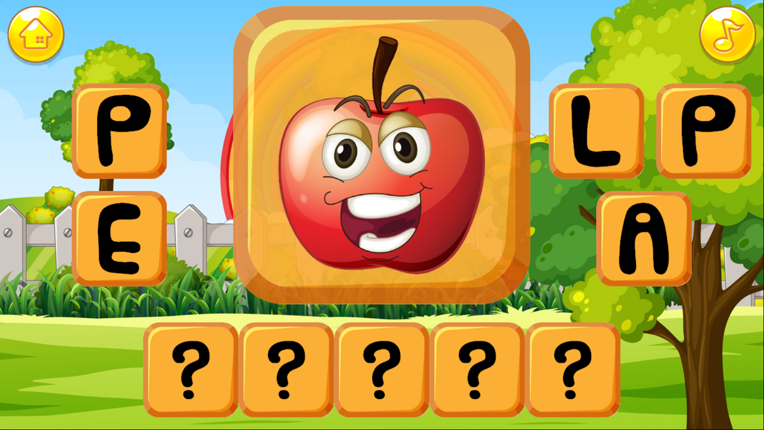 Fruit Garden Game Start Screenshot.