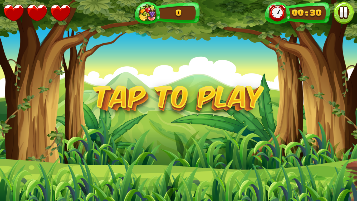 Fruit Slasher Game Tap To Play Screenshot.