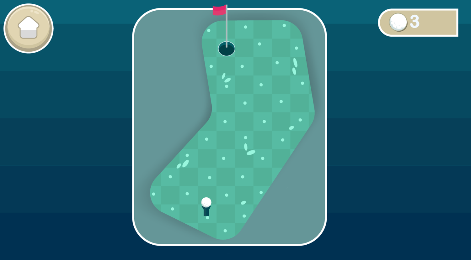 Fun Golf Game Level Start Screenshot.