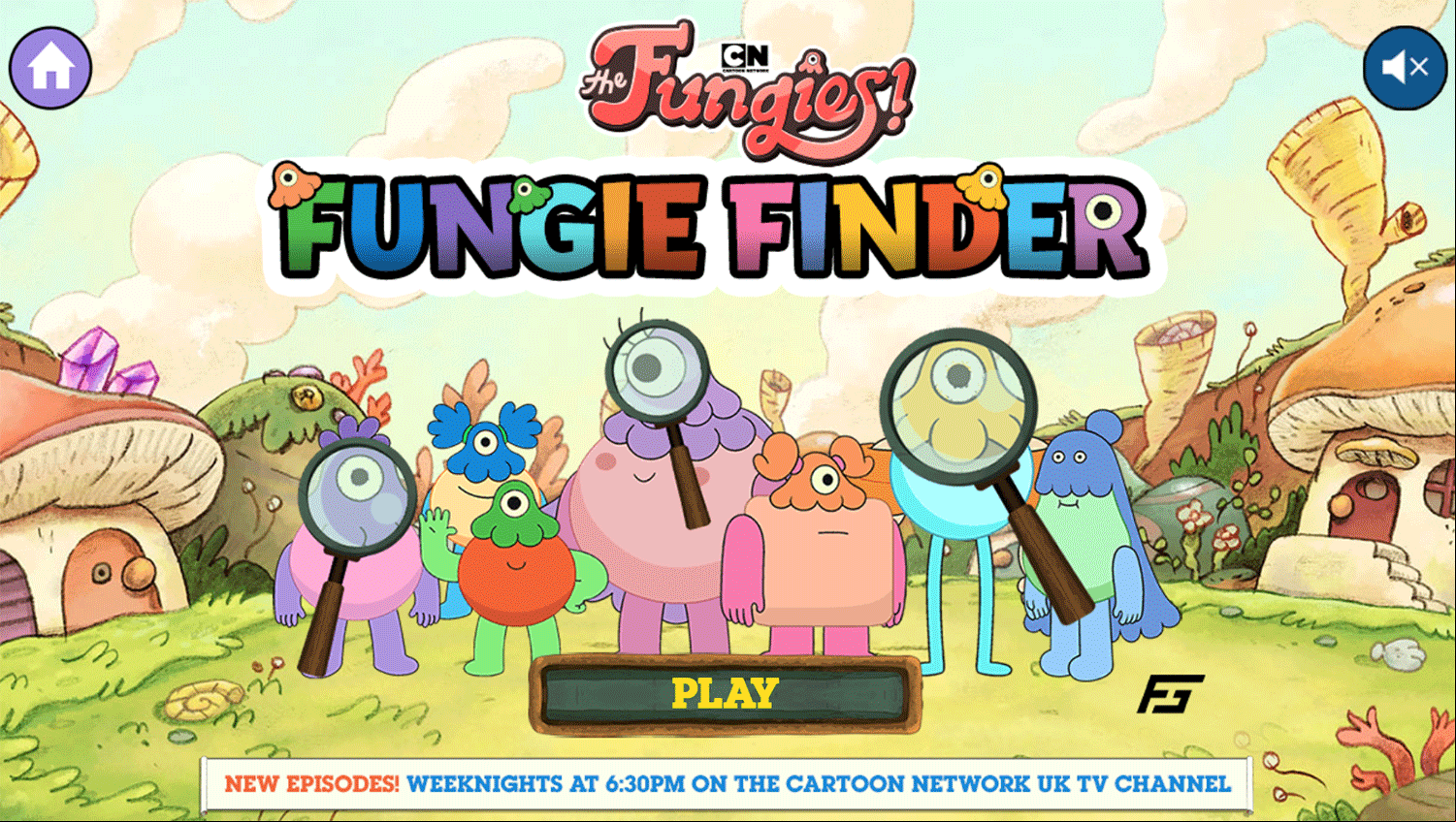 The Fungies Fungie Finder Game Welcome Screen Screenshot.
