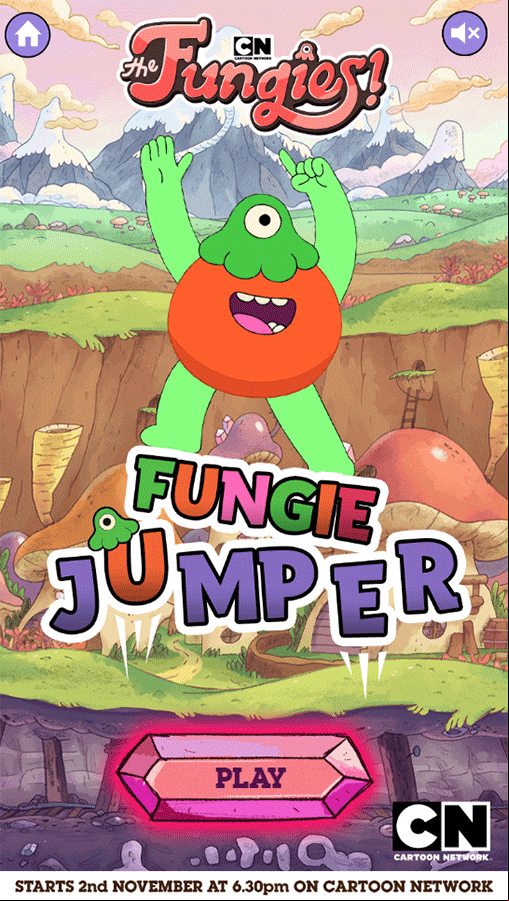 Fungies Fungie Jumper Game Welcome Screen Screenshot.