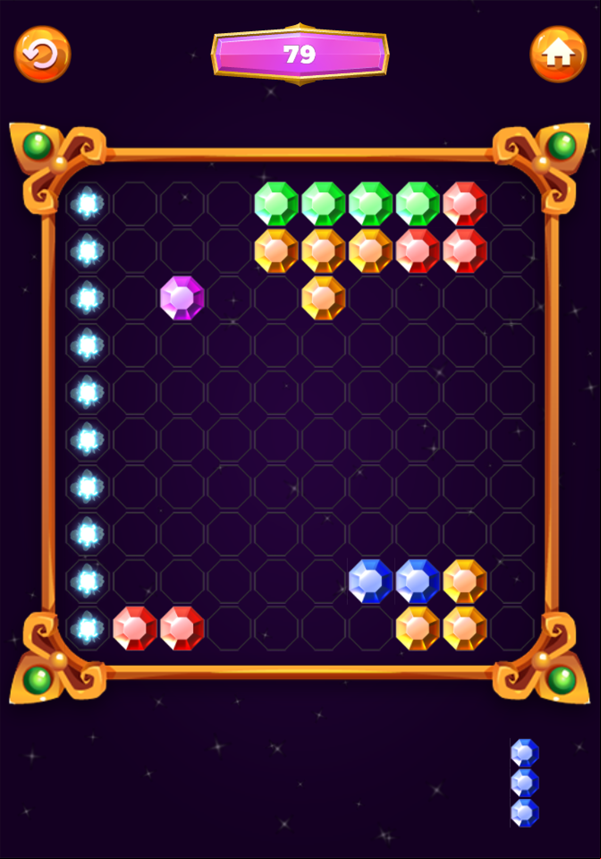 Gem Block Game Play Screenshot.