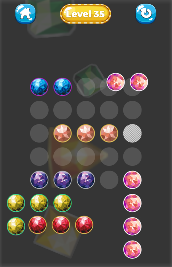 Gem Puzzle Game Final Level Screenshot.