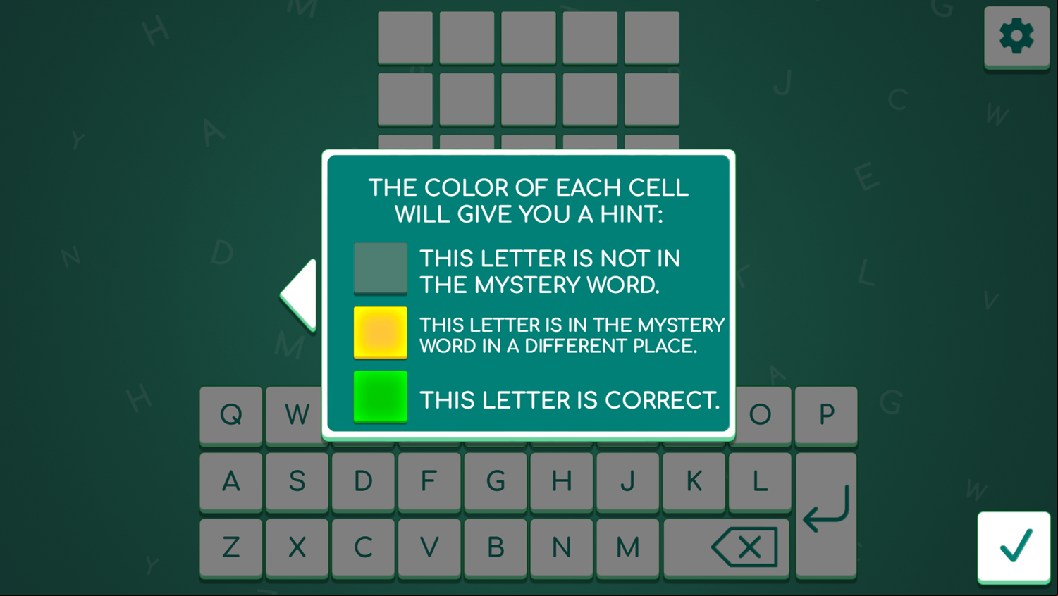 Get The Word Game Instructions Screenshot.