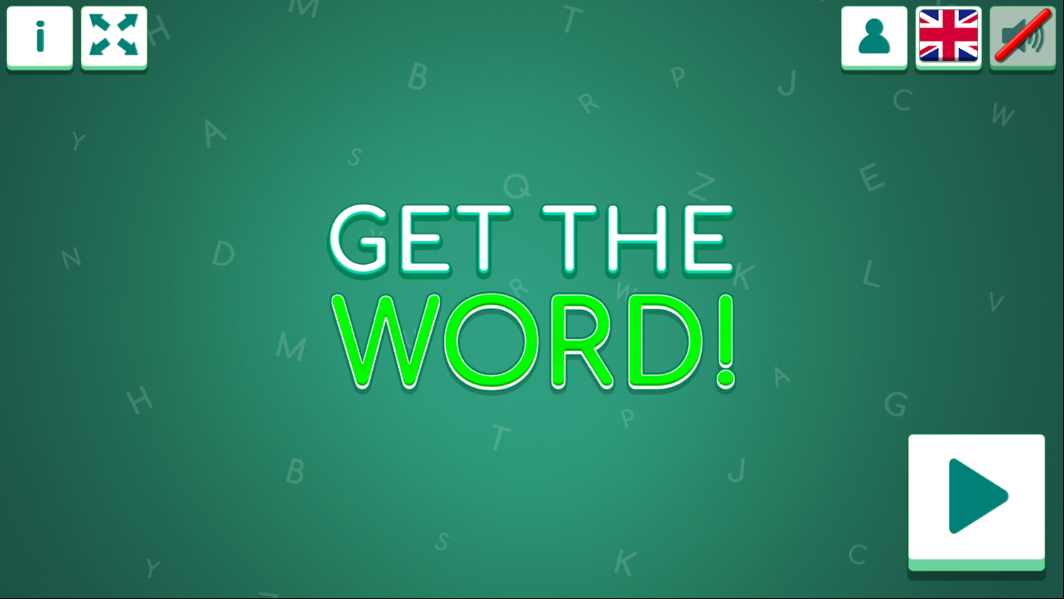 Get The Word Game Welcome Screen Screenshot.