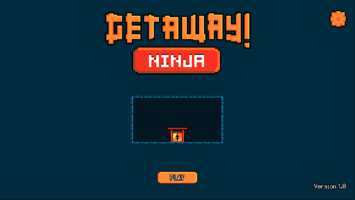 Getaway Ninja Game Welcome Screen Screenshot.