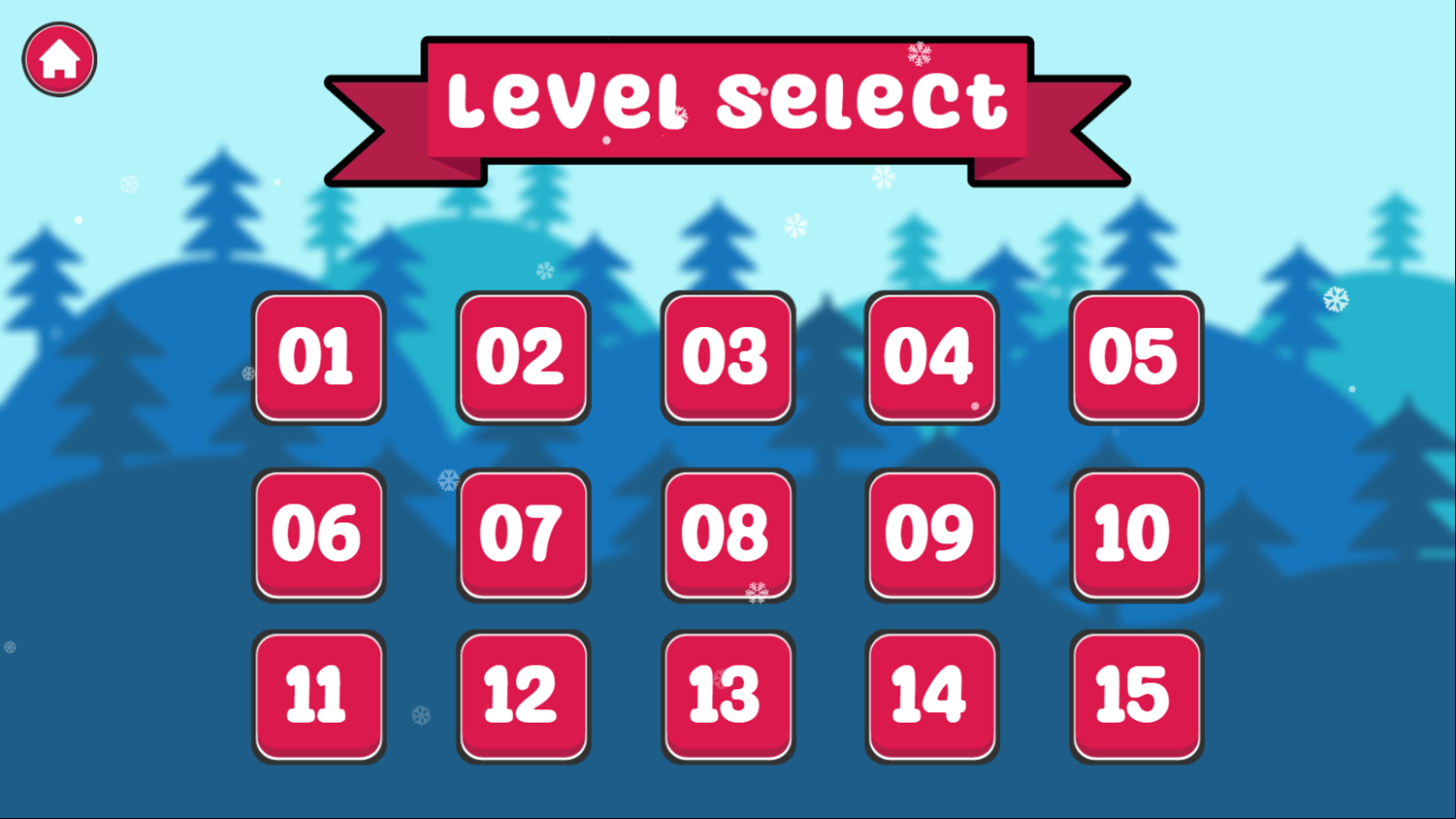 Gift Joy Game Level Select Screen Screenshot.
