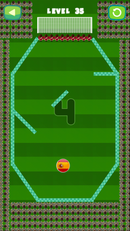 Goal Finger Soccer Game Level Challenge Screenshot.