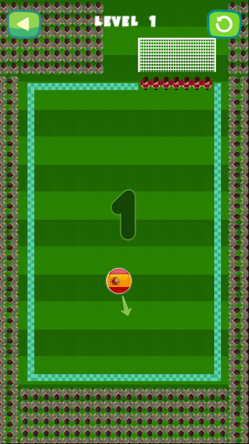 Goal Finger Soccer Game Level Start Screenshot.