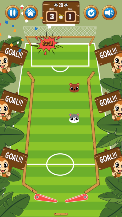 Goal Pinball Jungle Game Next Level Screenshot.