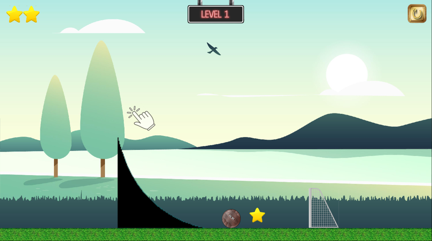 Goal Quest Game Level Play Screenshot.
