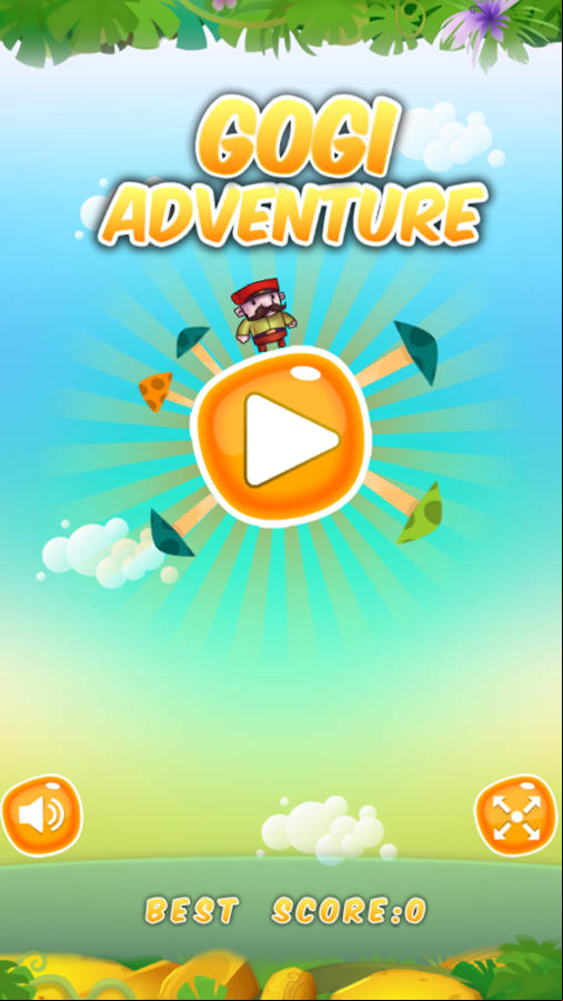 Gogi Adventure Game Welcome Screen Screenshot.