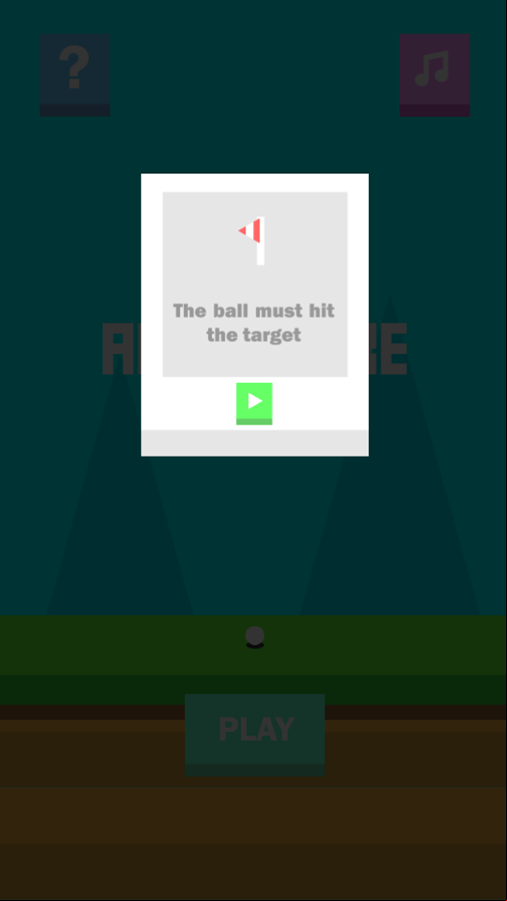 Golf Adventure Game Instructions Screenshot.
