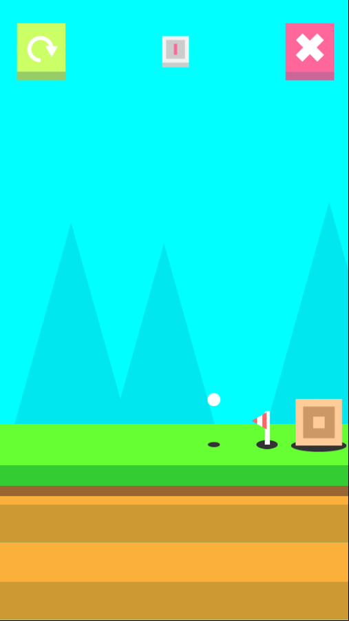Golf Adventure Game Level Play Screenshot.