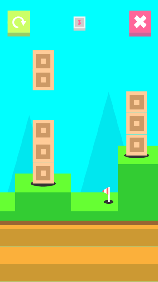 Golf Adventure Game Level Progress Screenshot.