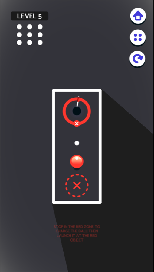 Golf Field 2 Game Red Zone Tutorial Screen Screenshot.