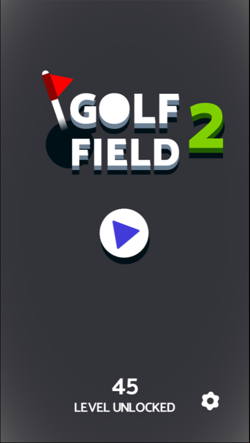 Golf Field 2 Game Welcome Screen Screenshot.