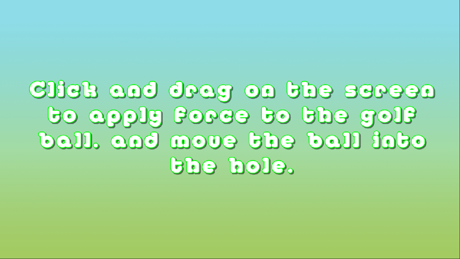 Golf Mania Game How To Play Screenshot.