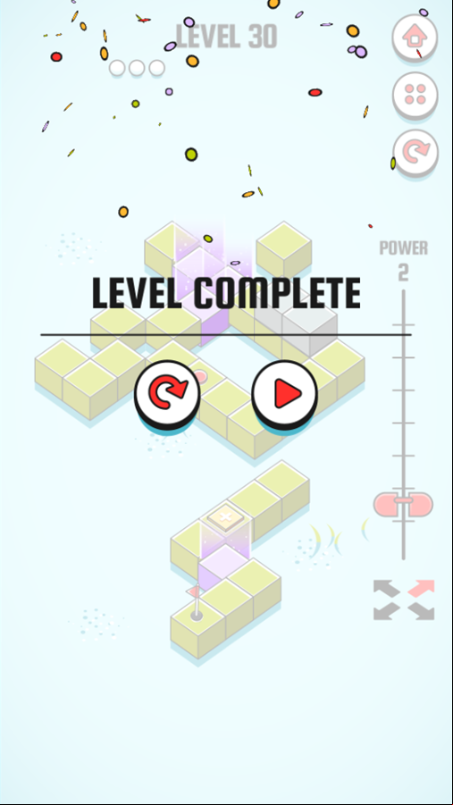 Golf World Game Level Complete Screen Screenshot.