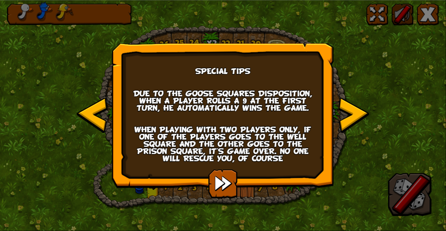 Goose Game Lucky Number 9 Roll Screenshot.