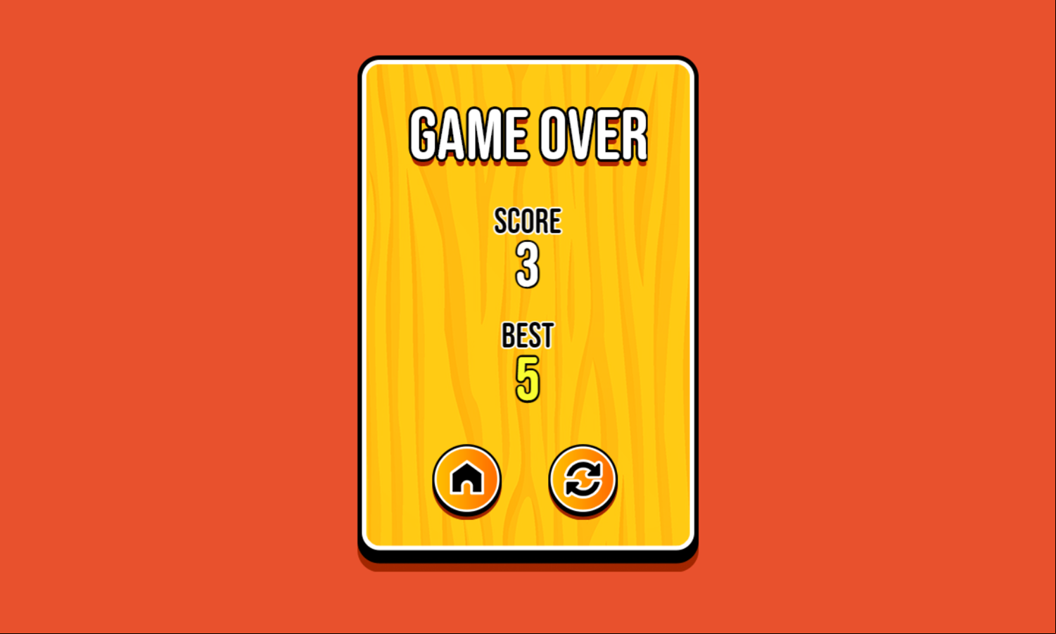 Grab The Cookie Game Over Screen Screenshot.