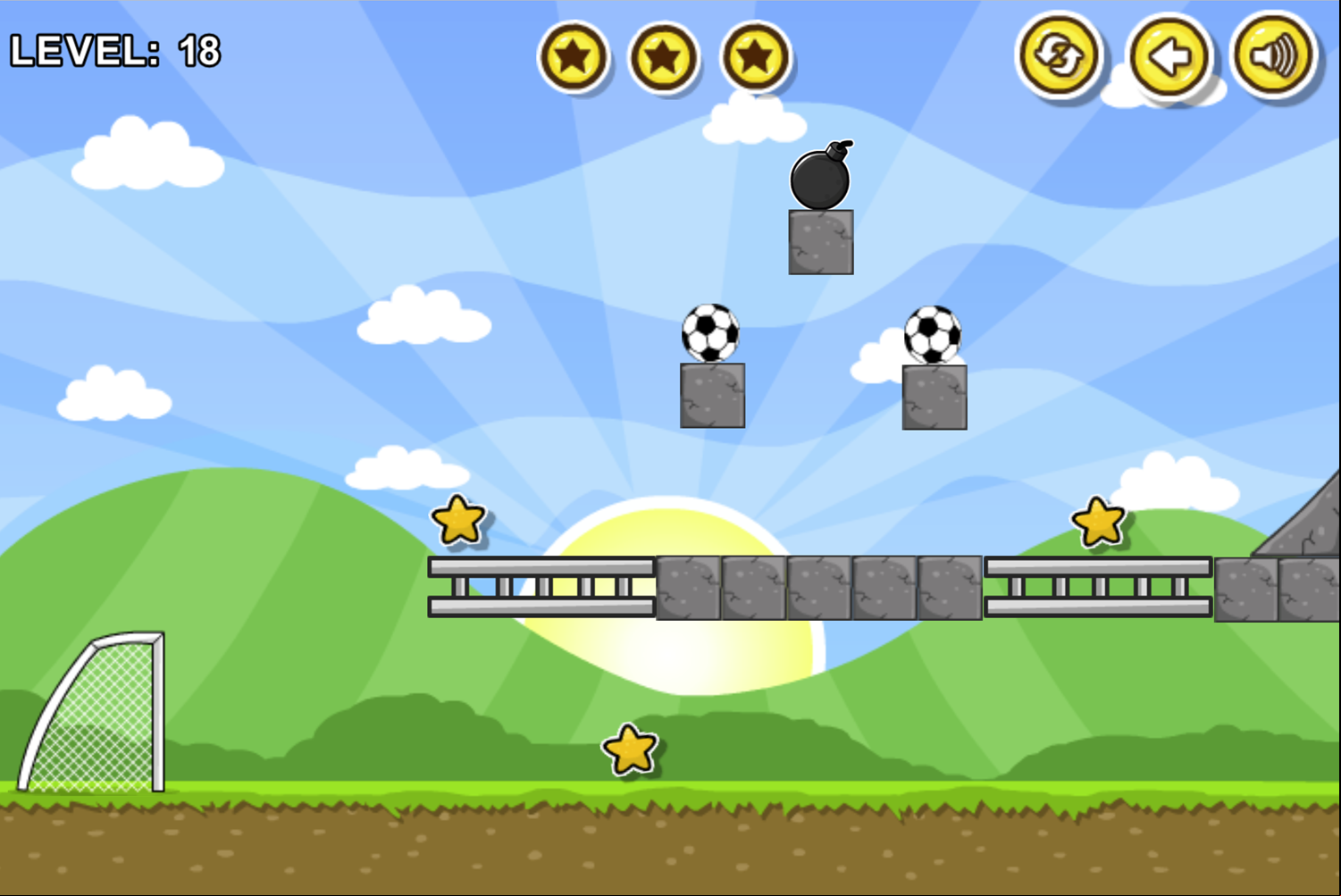 Gravity Soccer Game Screenshot.
