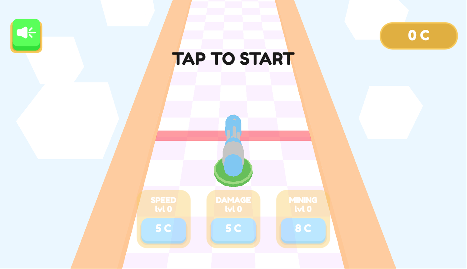 Gun Idle Game Welcome Screen Screenshot.