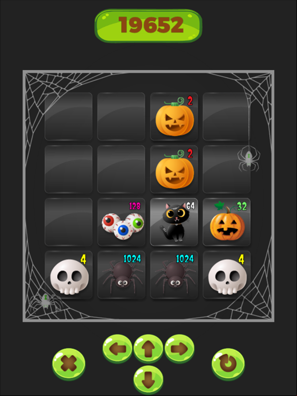Halloween 2048 Game Creating 2048 Screenshot.