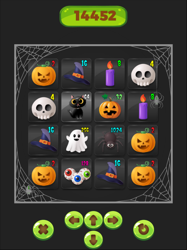 Halloween 2048 Game Screenshot.