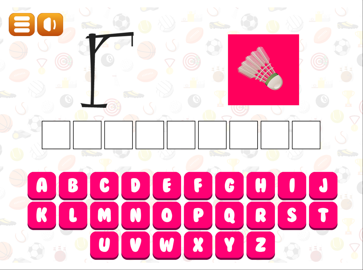 Hangman for Kids Sport Version Game Final Level Screenshot.