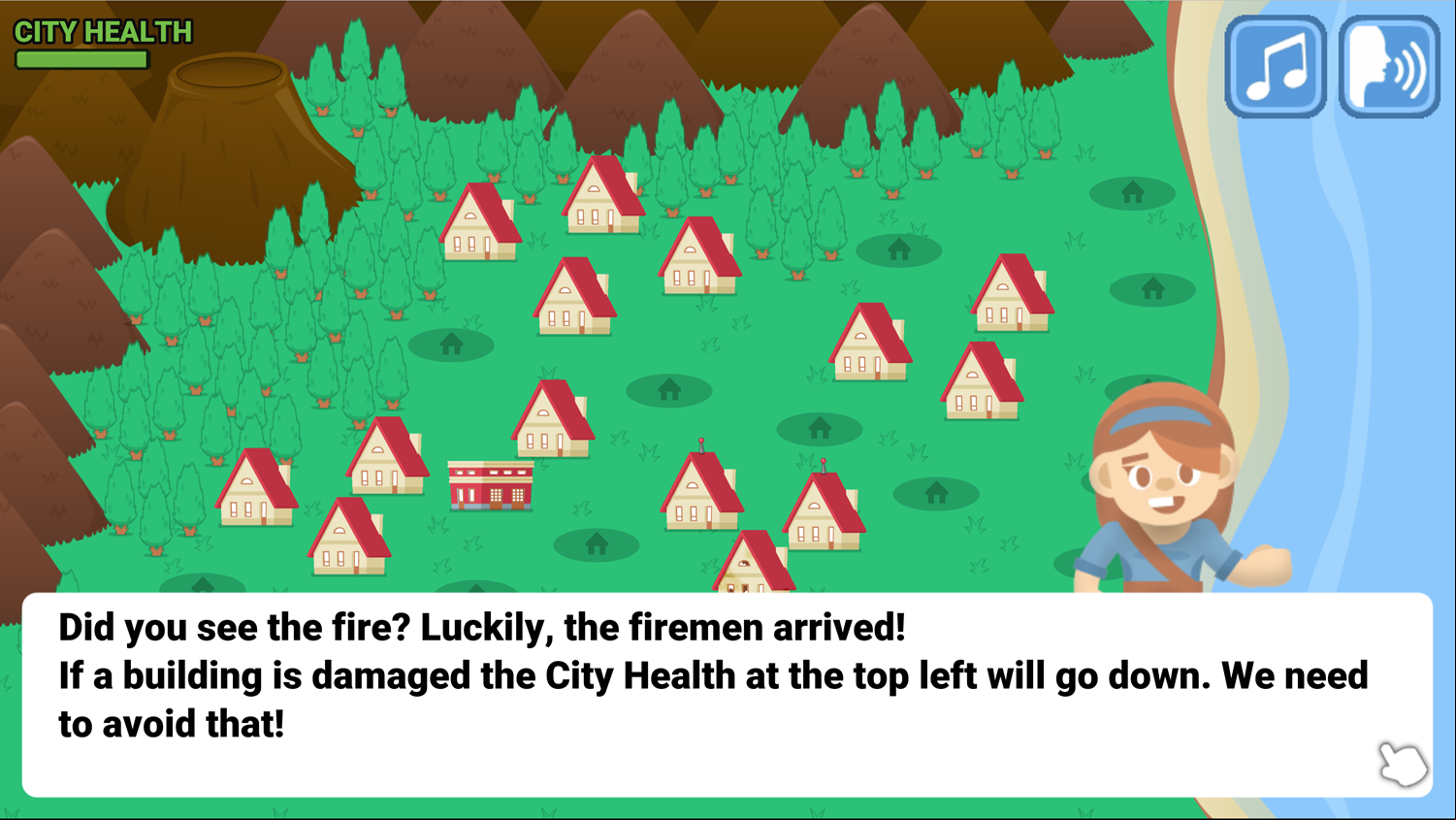 Hazardville Game City Health Screenshot.