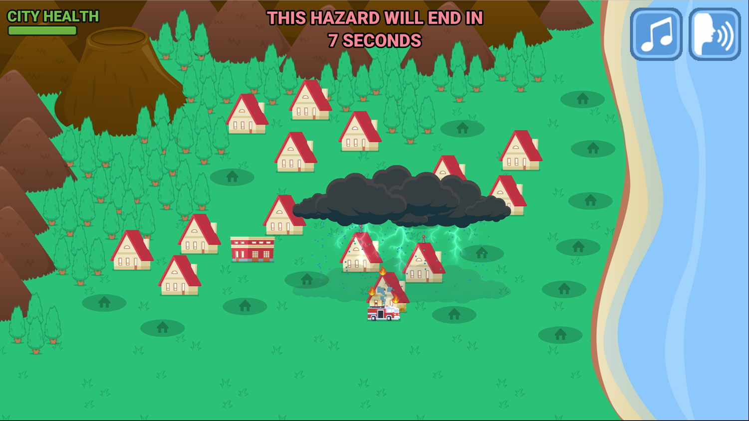 Hazardville Game Thunderstorm Lightning Screenshot.